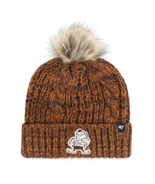 Cleveland Browns Women's 47 Brand Classic Brown Meeko Cuff Knit Hat