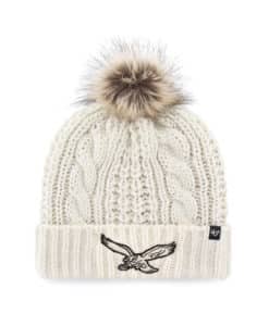 Philadelphia Eagles Women's 47 Brand Legacy White Cream Meeko Cuff Knit Hat