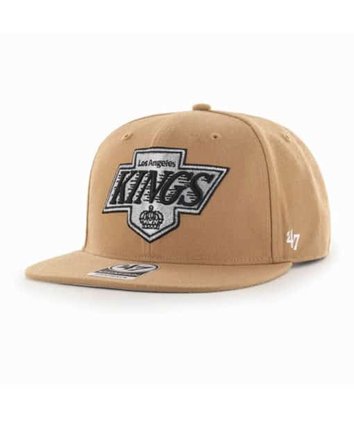 Los Angeles Kings 47 Brand Sure Shot Camel Khaki Snapback Hat - Image 3