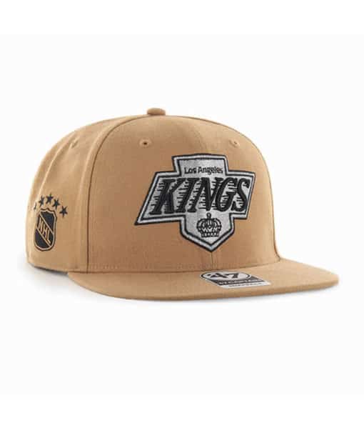 Los Angeles Kings 47 Brand Sure Shot Camel Khaki Snapback Hat