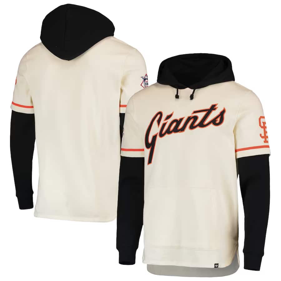 San Francisco Giants Mitchell & Ness Raglan 3/4-Sleeve T-Shirt - Cream