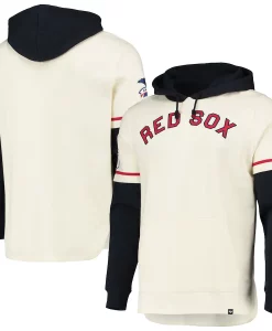 Boston Red Sox Men's 47 Brand Cooperstown Cream Shortstop Pullover Hoodie