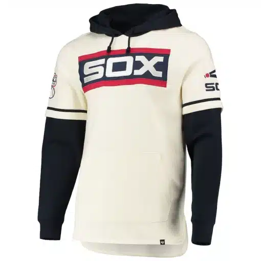 Chicago White Sox Men's 47 Brand Cooperstown Cream Shortstop Pullover Hoodie - Image 3