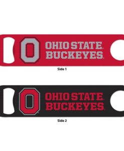 Ohio State Buckeyes Red Black Metal Bottle Opener 2-Sided