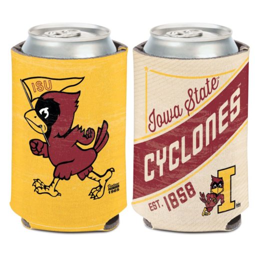 Iowa State Cyclones 12 oz Vintage Yellow Cream Can Cooler Holder