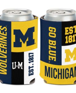 Michigan Wolverines 12 oz Color Block Can Cooler Holder