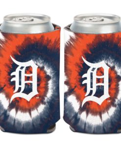 Detroit Tigers 12 oz White Tie Dye Can Cooler Holder