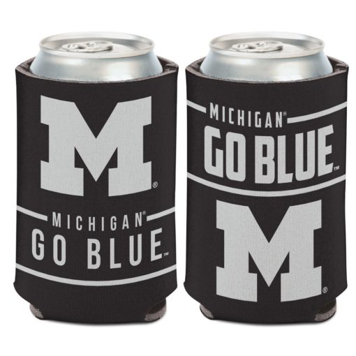 Michigan Wolverines 12 oz Black Go Blue Can Cooler Holder