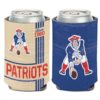 New England Patriots 12 oz Blue Cream Vintage Can Cooler Holder