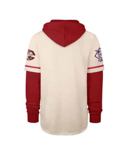 Cincinnati Reds Men's 47 Brand Cooperstown Cream Shortstop Pullover Hoodie - Image 2