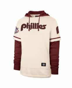 Philadelphia Phillies Men's 47 Brand Cooperstown Cream Shortstop Pullover Hoodie