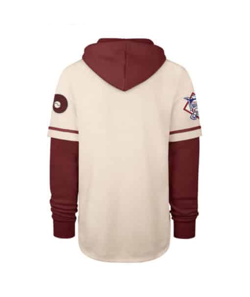 Philadelphia Phillies Men's 47 Brand Cooperstown Cream Shortstop Pullover Hoodie - Image 2