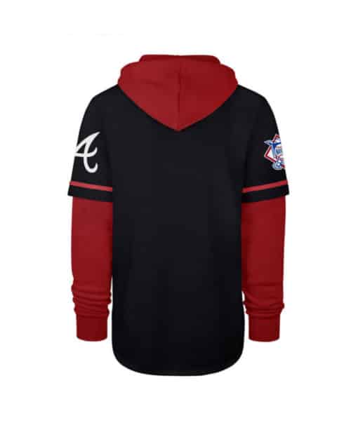 Atlanta Braves Men's 47 Brand Navy Shortstop Pullover Hoodie - Image 2