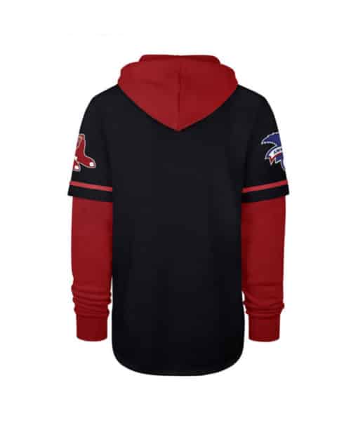 Boston Red Sox Men's 47 Brand Fall Navy Shortstop Pullover Hoodie - Image 2