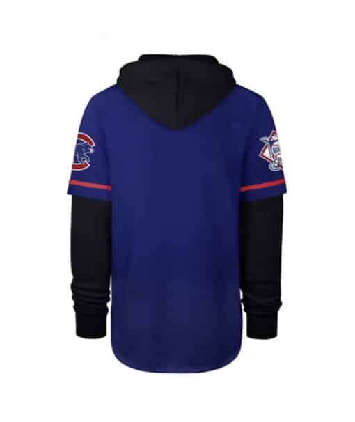 Chicago Cubs Men's 47 Brand Royal Blue Shortstop Pullover Hoodie - Image 2