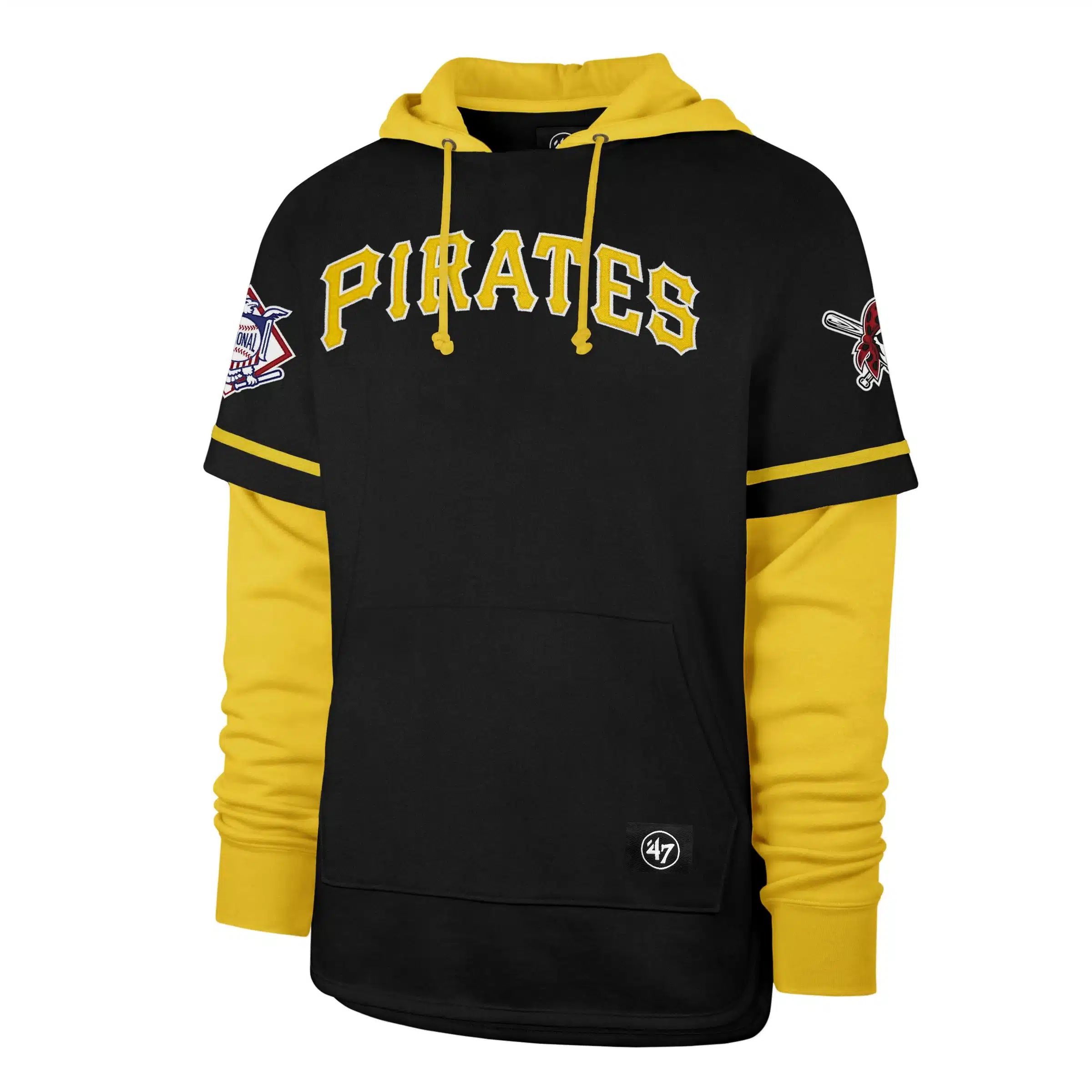 Pittsburgh Pirates Men's 47 Brand Black Shortstop Pullover Hoodie - Small