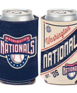 Washington Nationals 12 oz Navy Cream Cooperstown Can Cooler Holder