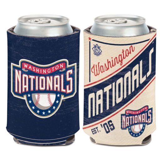 Washington Nationals 12 oz Navy Cream Cooperstown Can Cooler Holder