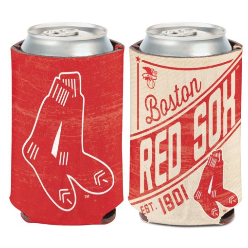 Boston Red Sox 12 oz Red Cream Cooperstown Can Cooler Holder