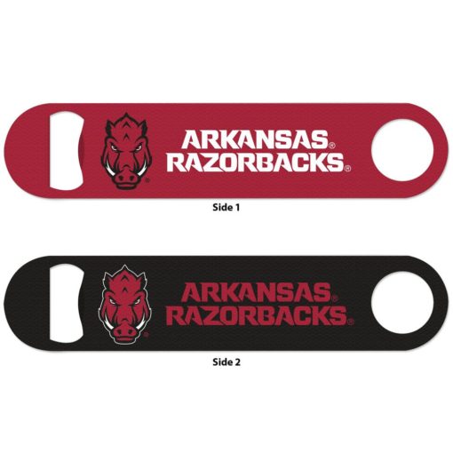 Arkansas Razorbacks Red Black Metal Bottle Opener 2-Sided