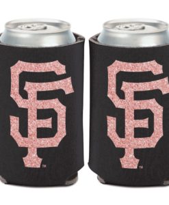 San Francisco Giants 12 oz Black Rose Gold Can Cooler Holder