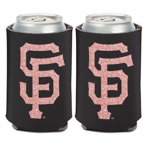 San Francisco Giants 12 oz Black Rose Gold Can Cooler Holder