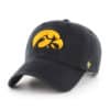 Iowa Hawkeyes 47 Brand Black Clean Up Adjustable Hat