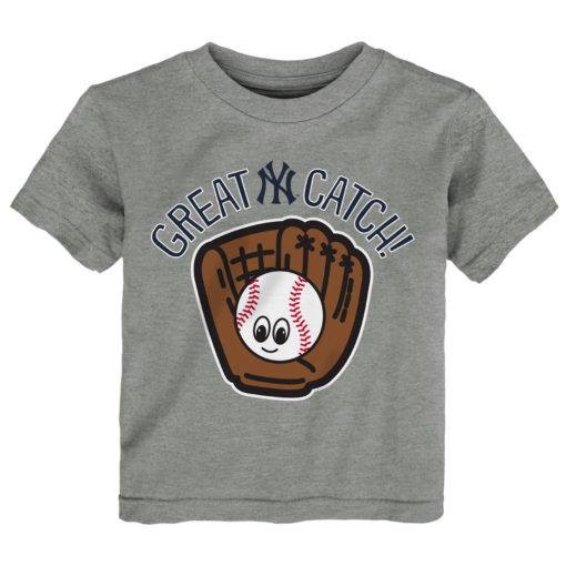 New York Yankees Baby Gray Great Catch T-Shirt Tee