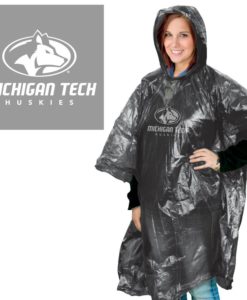 Michigan Tech Huskies Hooded Rain Poncho