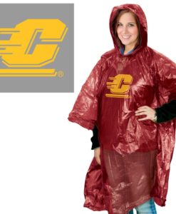 Central Michigan Chippewas Hooded Rain Poncho