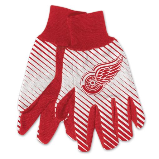 Detroit Red Wings Red White Adult Two Tone Gloves
