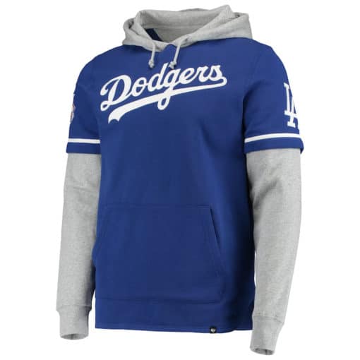 Los Angeles Dodgers Men's 47 Brand Blue Shortstop Pullover Hoodie - Image 2