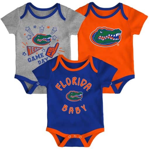 Florida Gators 3 Pack Champ Onesie Creeper Set