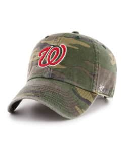 Washington Nationals 47 Brand Green Camo Clean Up Adjustable Hat