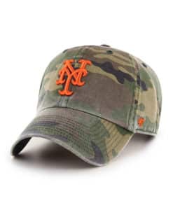New York Mets 47 Brand Green Camo Clean Up Adjustable Hat