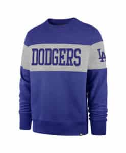 Los Angeles Dodgers Men's 47 Brand Blue Crew Pullover Sweatshirt