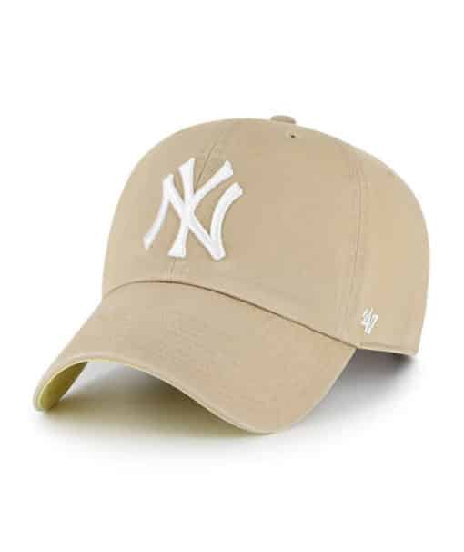 New York Yankees 47 Brand Khaki Yellow Ballpark Clean Up Adjustable Hat