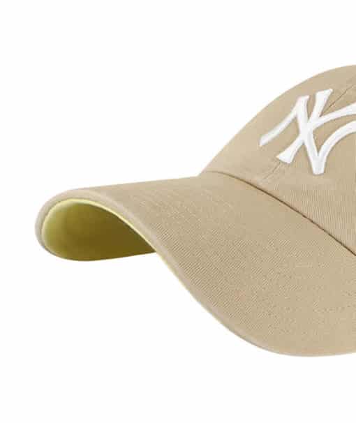 New York Yankees 47 Brand Khaki Yellow Ballpark Clean Up Adjustable Hat - Image 2