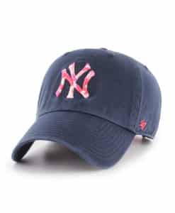 New York Yankees 47 Brand Navy Pink Camo Clean Up Adjustable Hat