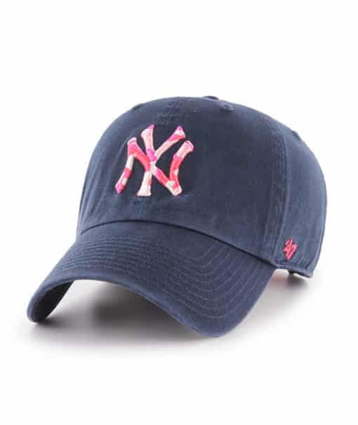 New York Yankees 47 Brand Navy Pink Camo Clean Up Adjustable Hat