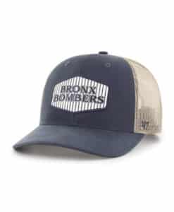 New York Yankees Bronx Bombers 47 Brand Vintage Navy Haven Mesh Trucker Snapback Hat