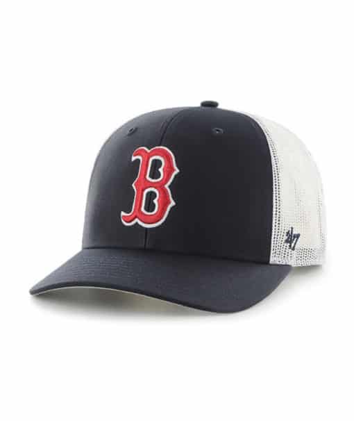 Boston Red Sox 47 Brand Navy Trucker White Mesh Snapback Hat