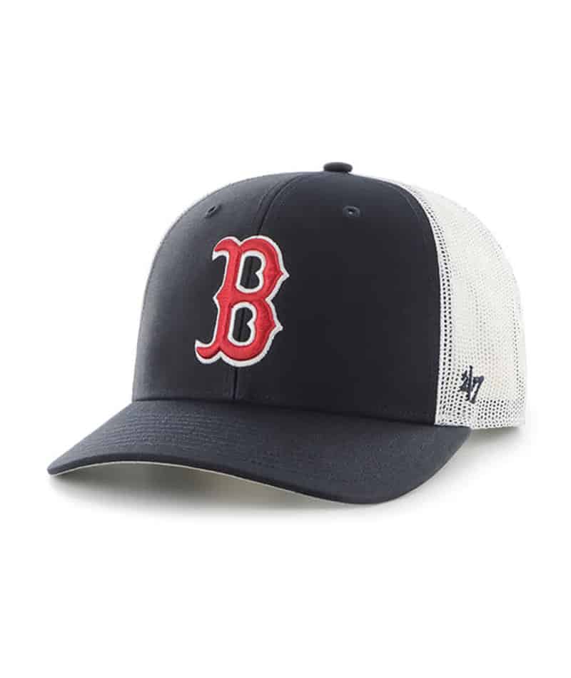 Boston Red Sox 47 Brand Navy Trucker White Mesh Snapback Hat - Detroit ...