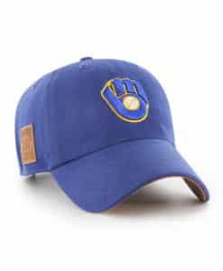 Milwaukee Brewers 47 Brand Cooperstown Vintage Blue Clean Up Adjustable Hat