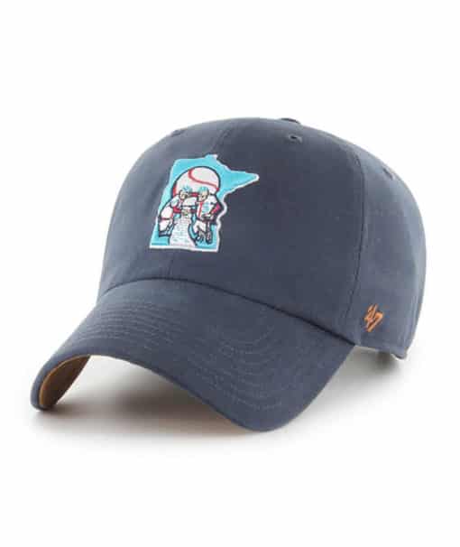 Minnesota Twins 47 Brand Cooperstown Vintage Navy Clean Up Adjustable Hat - Image 2