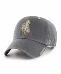 Wyoming Cowboys 47 Brand Ice Charcoal Clean Up Adjustable Hat