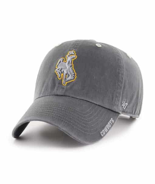 Wyoming Cowboys 47 Brand Ice Charcoal Clean Up Adjustable Hat