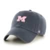 Michigan Wolverines YOUTH 47 Brand Pink Vintage Navy Clean Up Adjustable Hat