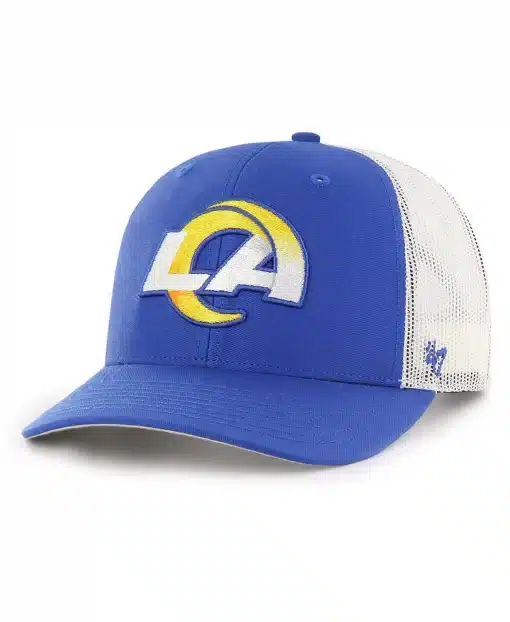 Los Angeles Rams 47 Brand Blue Montego Trucker Mesh Snapback Hat