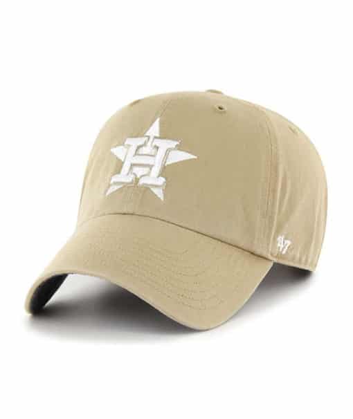 Houston Astros 47 Brand Khaki Chambray Ballpark Clean Up Adjustable Hat
